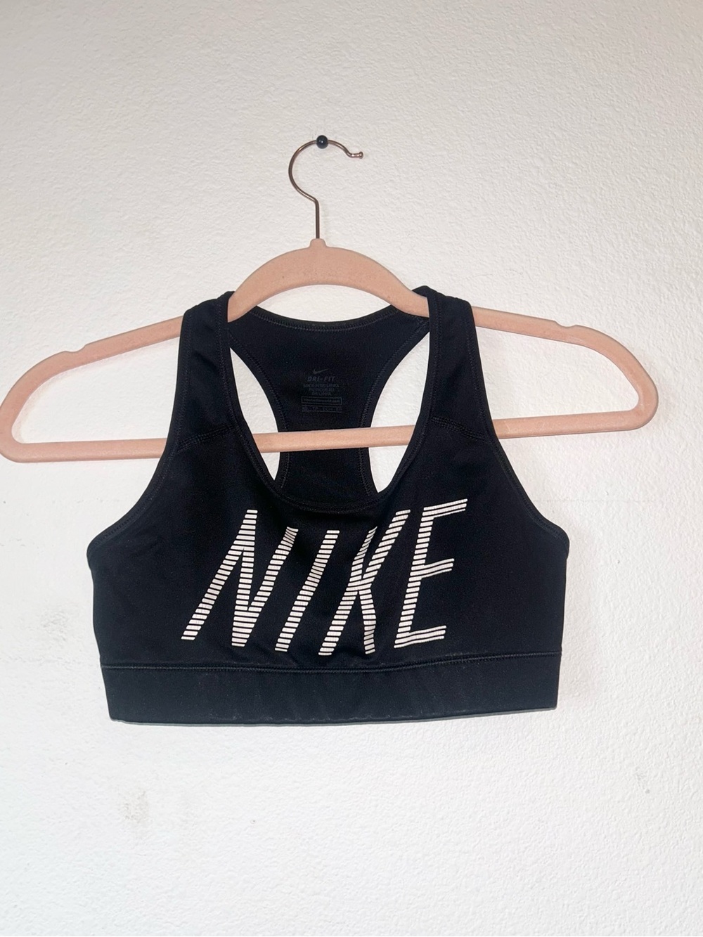 Nike Black Sports Bra with Nike Logo